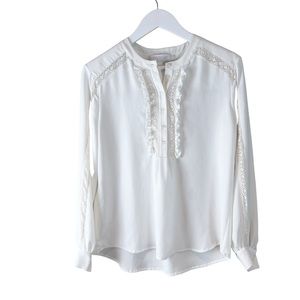Anne Fontaine‎ Romanella White Blouse Top Size 40 Flawed
